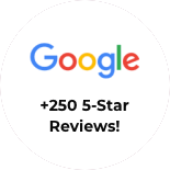 More than 250 5-star google reviews.